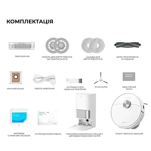 Робот-пилосос із вологим прибиранням Dreame L10s Ultra (RLS6LADC) - фото 3