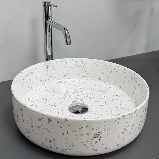 Умивальник VBI Bari S grey mosaic накладний VBI-011606, Сірий - фото 4