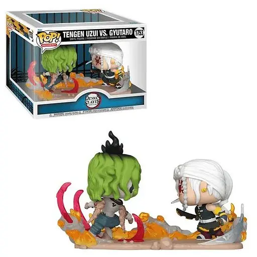 Коллекционная фигурка Funko Pop Клинок рассекающий демонов Тенген и Гютаро Demon Slayer Tengen vs Gyutaro 10 - фото 1