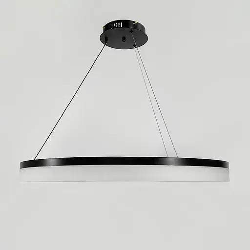 Современная LED люстра в черном каркасе Ø 80 см Ст. M 2702-800 BK | Line F - фото 4