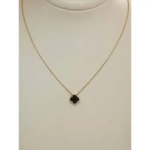 Золотое колье Платон Клевер с фианитом. 2Н104/01Б 40 - фото 2