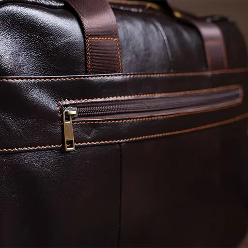 Чоловіча шкіряна сумка Vintage 39х28,5х6,5 см sum0014987 - фото 6