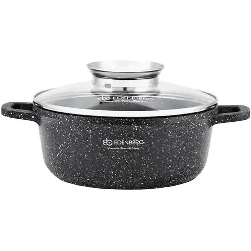 Кастрюля Edenberg EB-8119 с гранитным покрытием и крышкой 5.5 л 26 см - фото 1