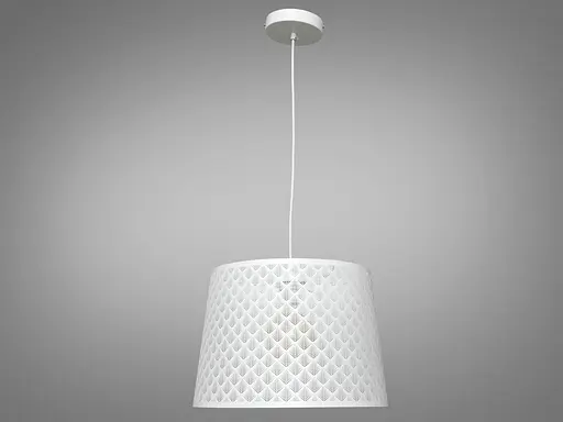 Тематический светильник подвес для кухни в стиле Лофт "Геометрия", белый. - фото 2