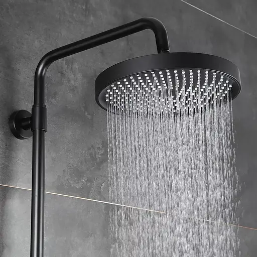 Верхний душ, круглый, Ø250 мм черный Frap F016-25, Черный матовый - фото 2