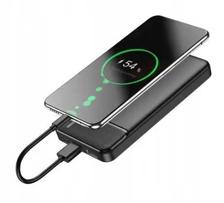 Зовнішній акумулятор Powerbank Tracer 10000mAh 2A тонкий на 2xUSB-порту BK Чорний - фото 4