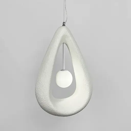 Гіпсовий світильник у білому кольорі 34х50 см | Арт. MJ40-330*500 WT | Line F - фото 3