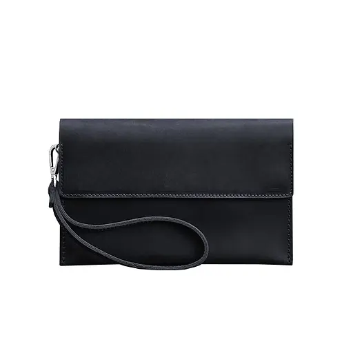 Кожаный мужской клатч-барсетка 3.0 синий Crazy Horse - фото 11