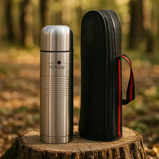 Термос для чая и кофе вакумный 500 мл в чехле - фото 2