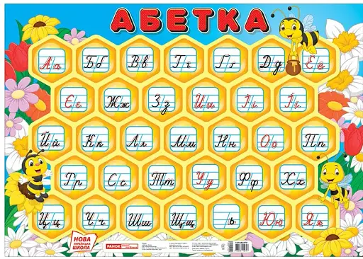 Абетка. Соти (прописна). Плакат