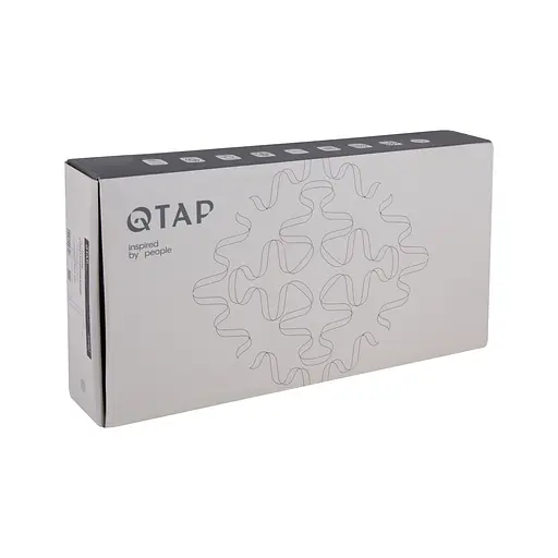 Смеситель для умывальника Qtap Gemini высокий QTGEM269GMB45680 Gunmetal Black PVD Шлифованный черный хром - фото 5