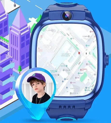 Дитячий смарт годинник Y88 з SIM-картою прослуховуванням GPS трекером камерою та відеодзвінком синій - фото 7