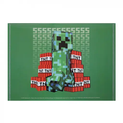 Папка – конверт Yes А4 на кнопке Minecraft Creeper (492336) - фото 4