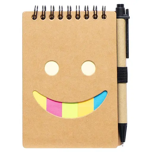 Блокнот А6 с набором стикеров и ручкой на спирале Bambi JX005, 64 листов - фото 1