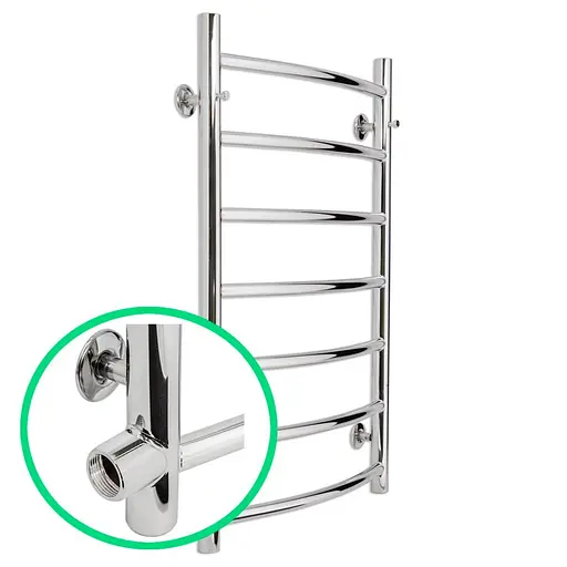 Водяна рушникосушка Laris Класік П7 500x700 бокове підключення 71207594, Хром - фото 1