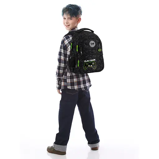 Рюкзак GoPack Education 175M-7 Never Give Up Черно-зеленый (GO26-175M-7) - фото 17