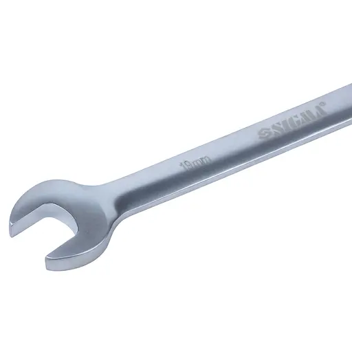 Ключи рожково-накидные Sigma с трещоткой 11 шт (8-17, 19 мм) CrV (6010531) - фото 4