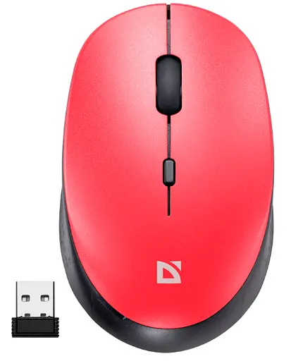 Мышь Defender Auris MB-027 Silent Wireless Red (52026)