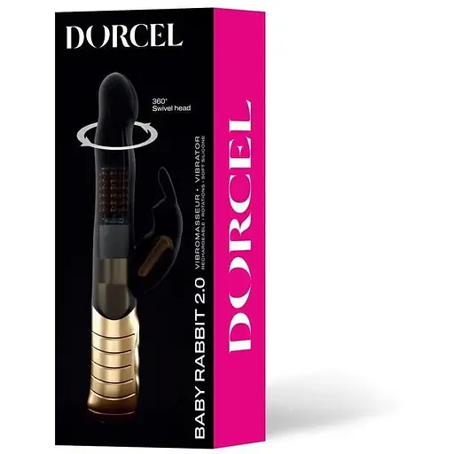 Вибратор-кролик Dorcel Baby Rabbit Gold 2.0 с жемчужным массажем и вращающейся головкой - фото 7