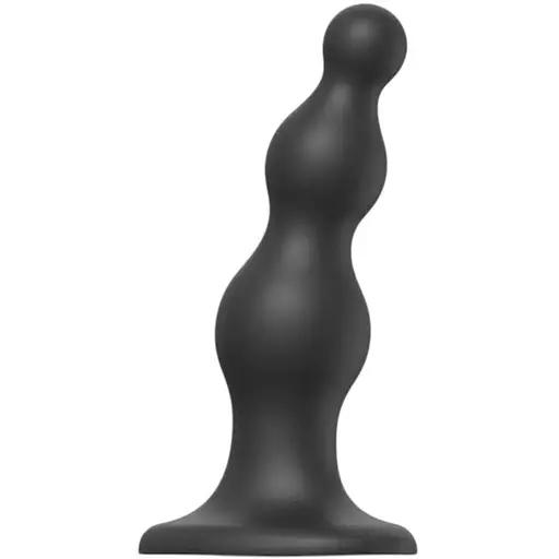 Насадка для страпону Strap-On-Me Dildo Plug Beads Black XXL