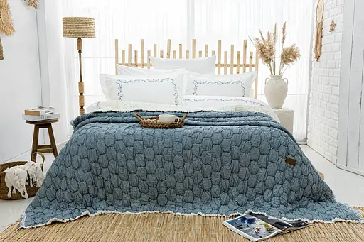 Постільна білизна з покривалом Zebra Casa Paloma Indigo Zebra pbe0051524 - фото 1