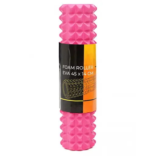 Масажний ролик Cornix EVA 45 x 14 см (валик, ролер) XR-0332 Pink - фото 4