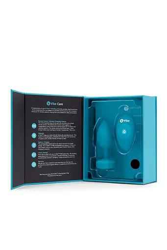 Анальна пробка B-Vibe Vibrating Jewel Plug S/M 9.8 см (бірюзовий) - фото 2