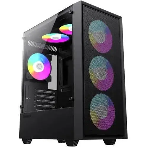 Корпус GameMax Storm черный, без БП, Mini Tower, Micro ATX, 2хUSB 2.0, 1хUSB 3.0, 1x120mm FAN, 380x200x450 мм, 0.8 мм - фото 1