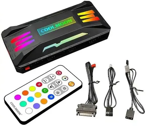 Контролер Coolmoon PWM ARGB controller (CM-PA1-B) Black - фото 1