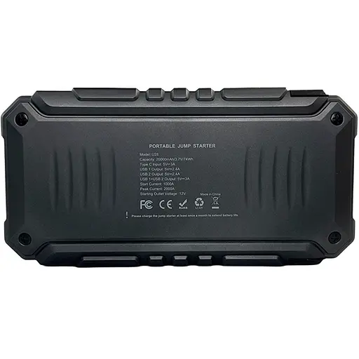 Автомобильное портативное пуско-зарядное устройство (бустер) Jump Starter Wondertech WTST001 U28, 2000А, павербанк 20000 мАч - фото 4