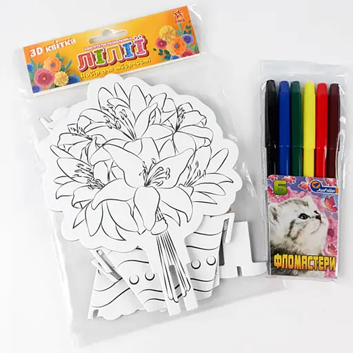 Конструктор раскраска Zirka Лилии ЗD (378007) - фото 2