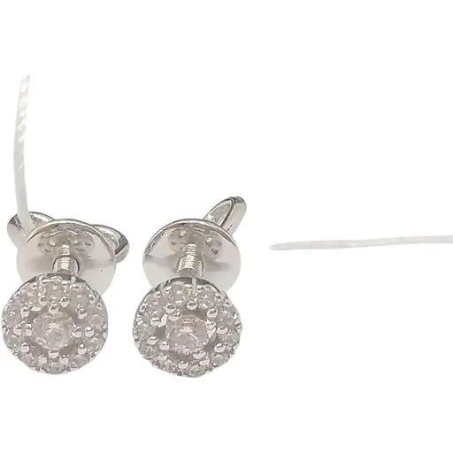 Золоті сережки-пуссети Favoritum з фіанітами. 211334_Б