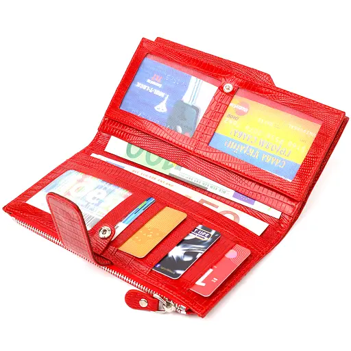 Женский кожаный кошелек Canpellini 10х18.7х2 см acs0025154 - фото 5