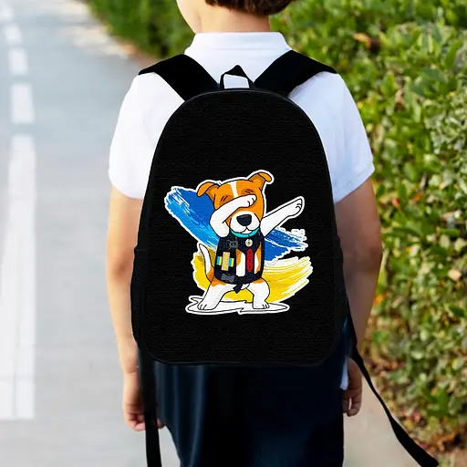 Рюкзак детский Пес Патрон 34х27см, городской ранец для мальчика с принтом (00330)