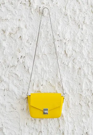 Жіноча шкіряна сумочка Yoko жовтий краст - фото 8