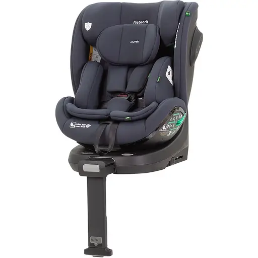Автокрісло Carrello Meteorit CRL-16001 Carbon Grey з поворотом, опорною стійкою