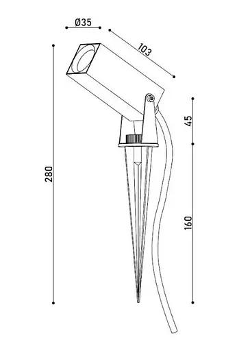 Світильник на ніжці KLOODI KDSL-PA35X35 3W 3K 30D - фото 3
