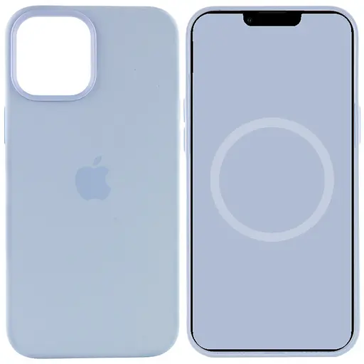 Чехол Silicone case AAA with Magsafe and Animation для Apple iPhone 12 Pro Max 6.7 Голубой/Cloud Blue