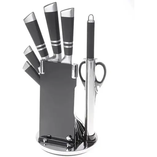Набір ножів із підставкою 8 предметів Black (NS23SETKN) - фото 3