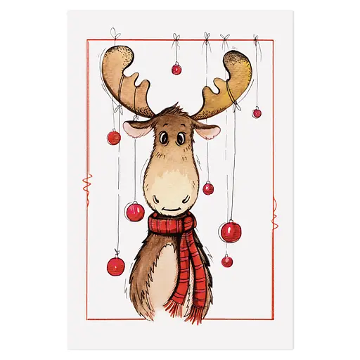 Листівка "Новорічний лось"