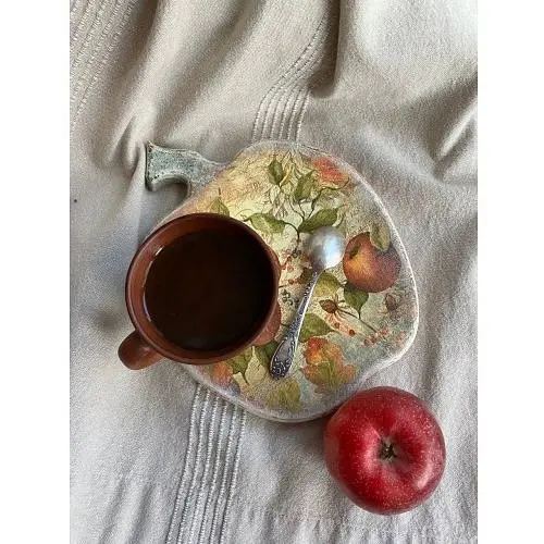 Панно - кухонная доска Яблочко ручная работа - фото 3