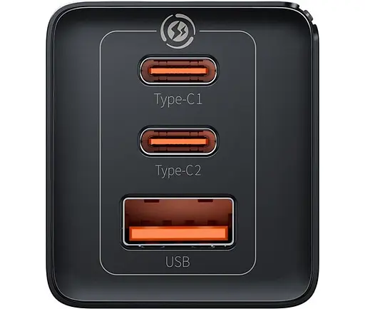 Мережевий зарядний пристрій Baseus 65W GaN5 Pro 3 порти CCGP120201 - фото 3