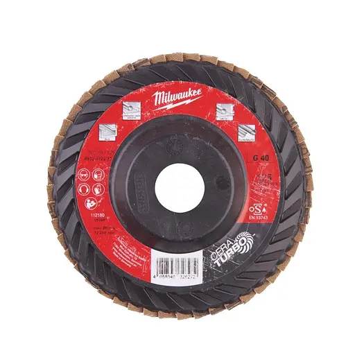 Диск пелюстковий Milwaukee Cera Turbo 125 x 22.2 мм K40