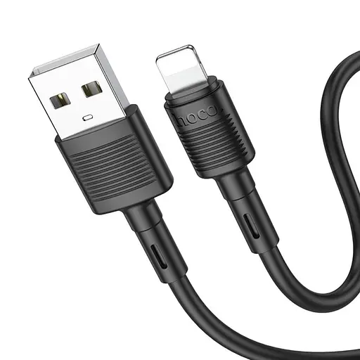 Кабель Hoco X83 USB to Lightning 1 м черный - фото 1