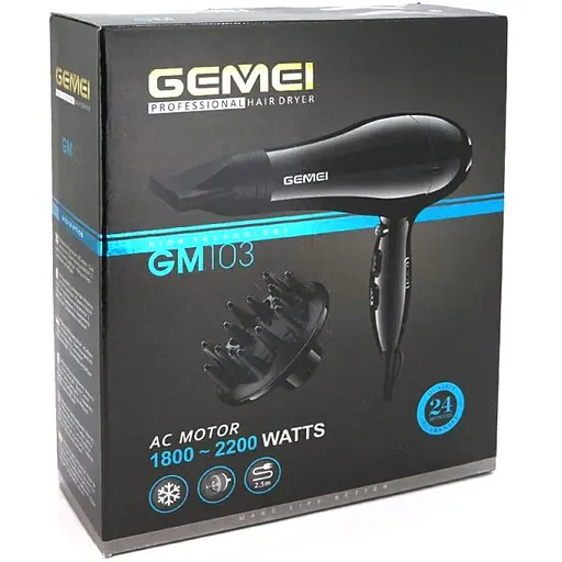 Професійний фен для волосся Gemei GM-103  Box - фото 5