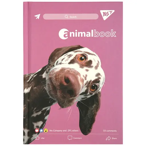 Блокнот Yes Animalbook А6, 64 листа, в точку (152066)