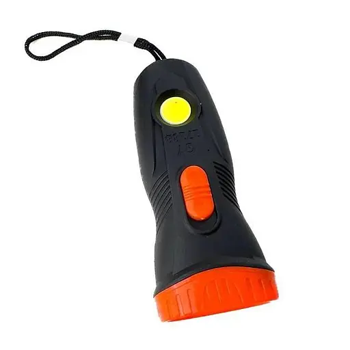 Светодиодный карманный фонарик GY1718 B ручной на батарейках, компактный LED-фонарик с 2 режимами освещения, красный - фото 2