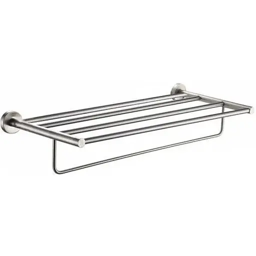 Полка Frap с полотенцедержателем F30124 1/10, Хром матовый - фото 1