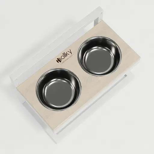 Hollky Flex S — миски на регульованій підставці для маленьких собак (2 × 0.450 л) - фото 9