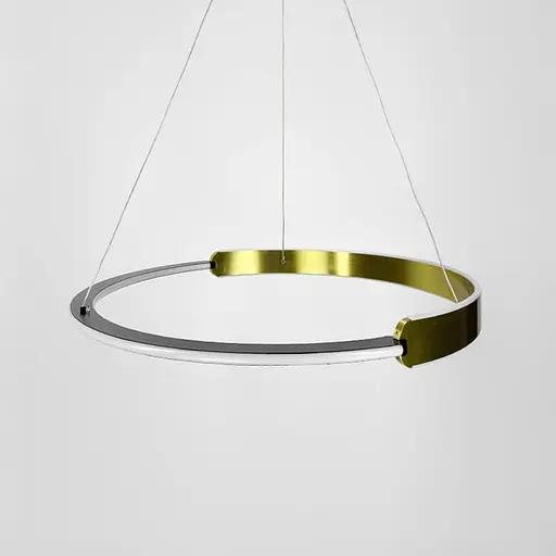 Подвесная люстра в латунно-черном корпусе кольца Ø 60 см Ст. MJ303-600 AB | Line F - фото 5